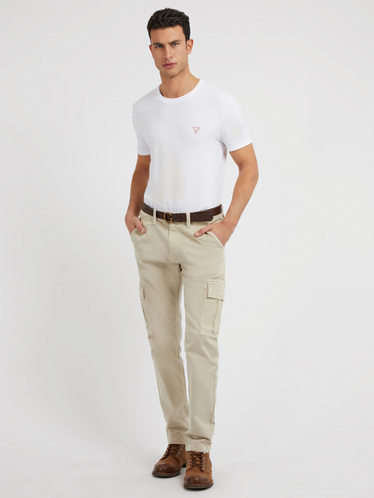 Tricou Barbati, Guess, Alb, Guler rotund, Bumbac, XL [4]