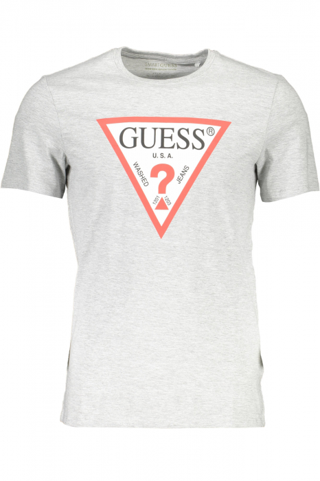 Tricou Barbati, Guess, Imprimeu cu logo, Gri, Bumbac [1]