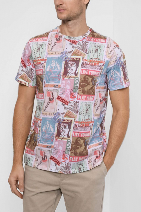 Tricou Barbati, Guess, Multicolor, Bumbac, M [1]