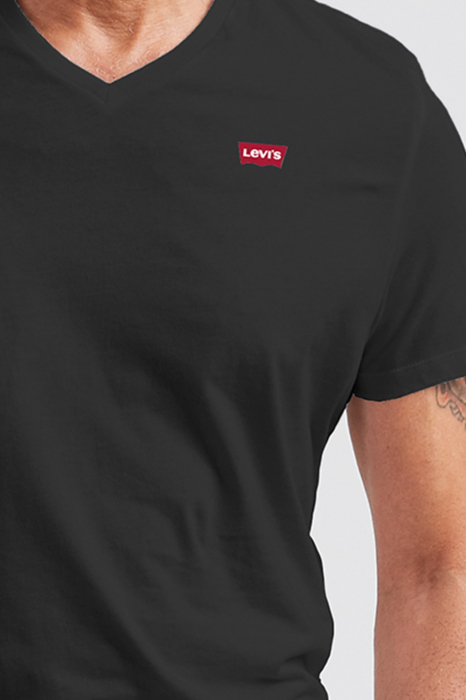 Tricou Barbati, Levi's, Guler in V, Bumbac, Mini Logo [4]