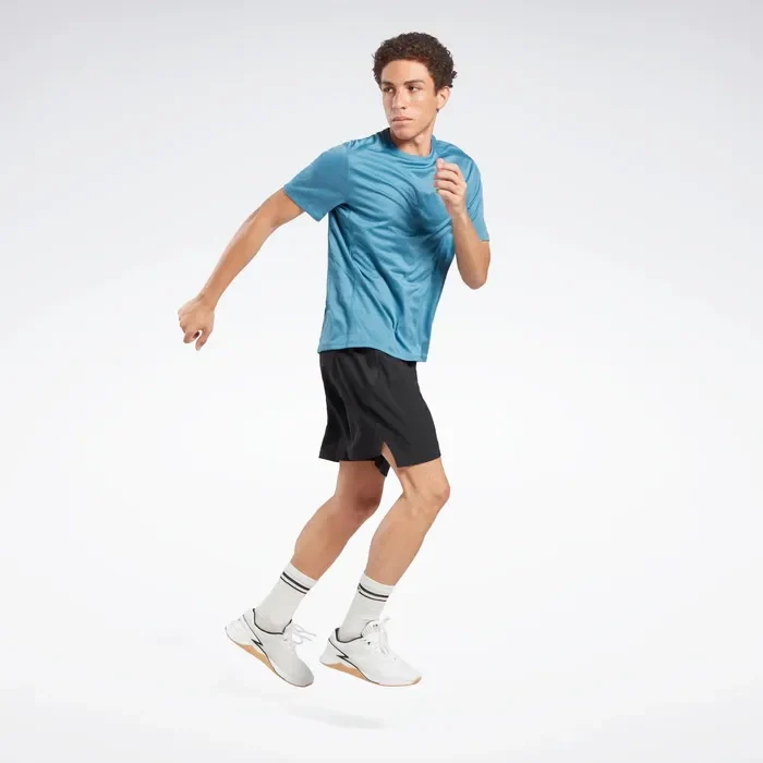 Tricou Barbati, Reebok, Melange Tee, Albastru [4]