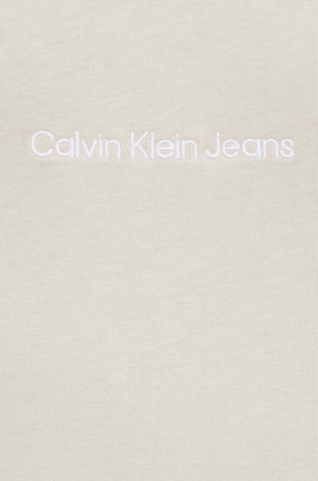 Tricou Barbati, Calvin Klein Jeans, Slim fit, Din amestec de bumbac organic, Bej [5]