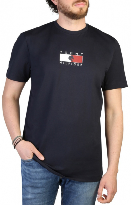 Tricou Barbati, Tommy Hilfiger, Bumbac, Negru, Logo Printat [2]