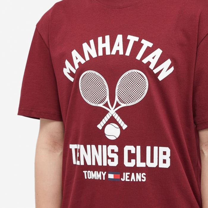 Tricou Barbati, Tommy Jeans, Tennis Club, Bumbac, Roșu de Burgundia [4]
