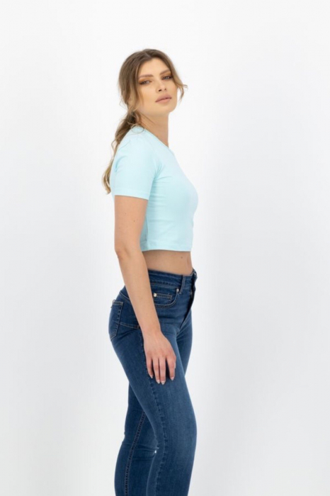 Tricou crop dama, Kings & Clowns, Bumbac [3]