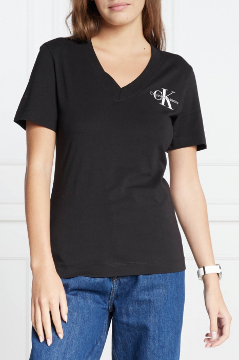 Tricou Dama, Calvin Klein Jeans, V-Neck, Bumbac [3]