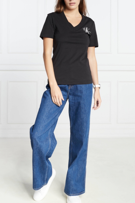 Tricou Dama, Calvin Klein Jeans, V-Neck, Bumbac [4]