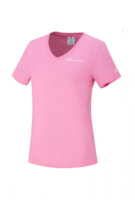 Tricou Dama, Champion, Decolteu in V, Roz, Bumbac, M [1]