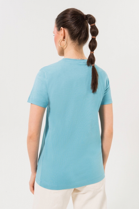 Tricou Dama, Champion, Micrologo, Albastru deschis, Bumbac [2]