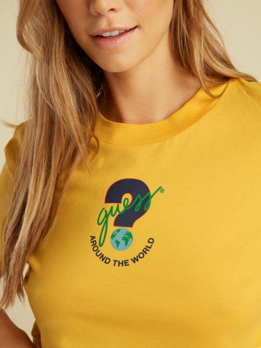 Tricou Top Dama, Guess, Galben, Bumbac 100% [4]