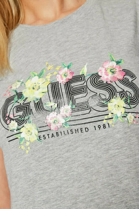 Tricou dama, Guess Jeans, 9205092, Logo, Gri, M INTL [5]
