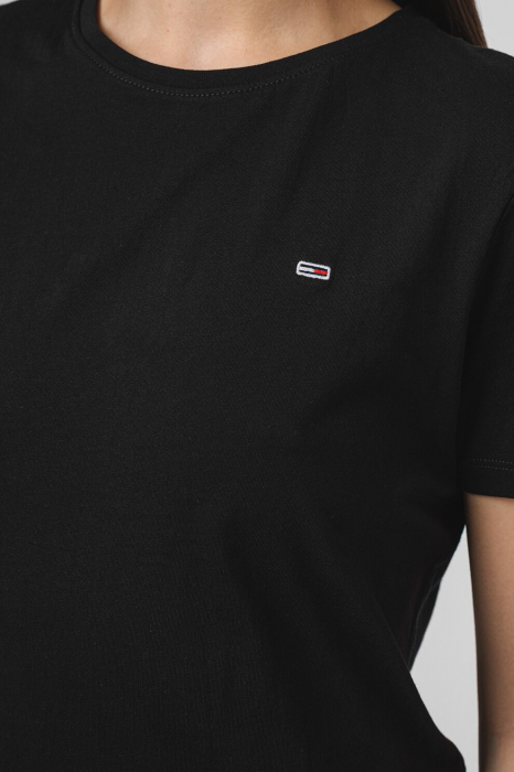 Tricou Dama, Tommy Jeans, Din bumbac organic cu decolteu la baza gatului [4]