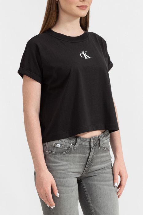 Tricou Dama, Logo, Calvin Klein Jeans, Negru, Bumbac [4]
