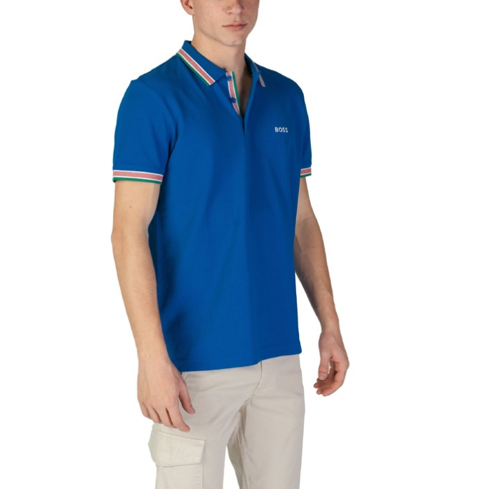 Tricou polo bărbați, Boss, Albastru, Bumbac [3]