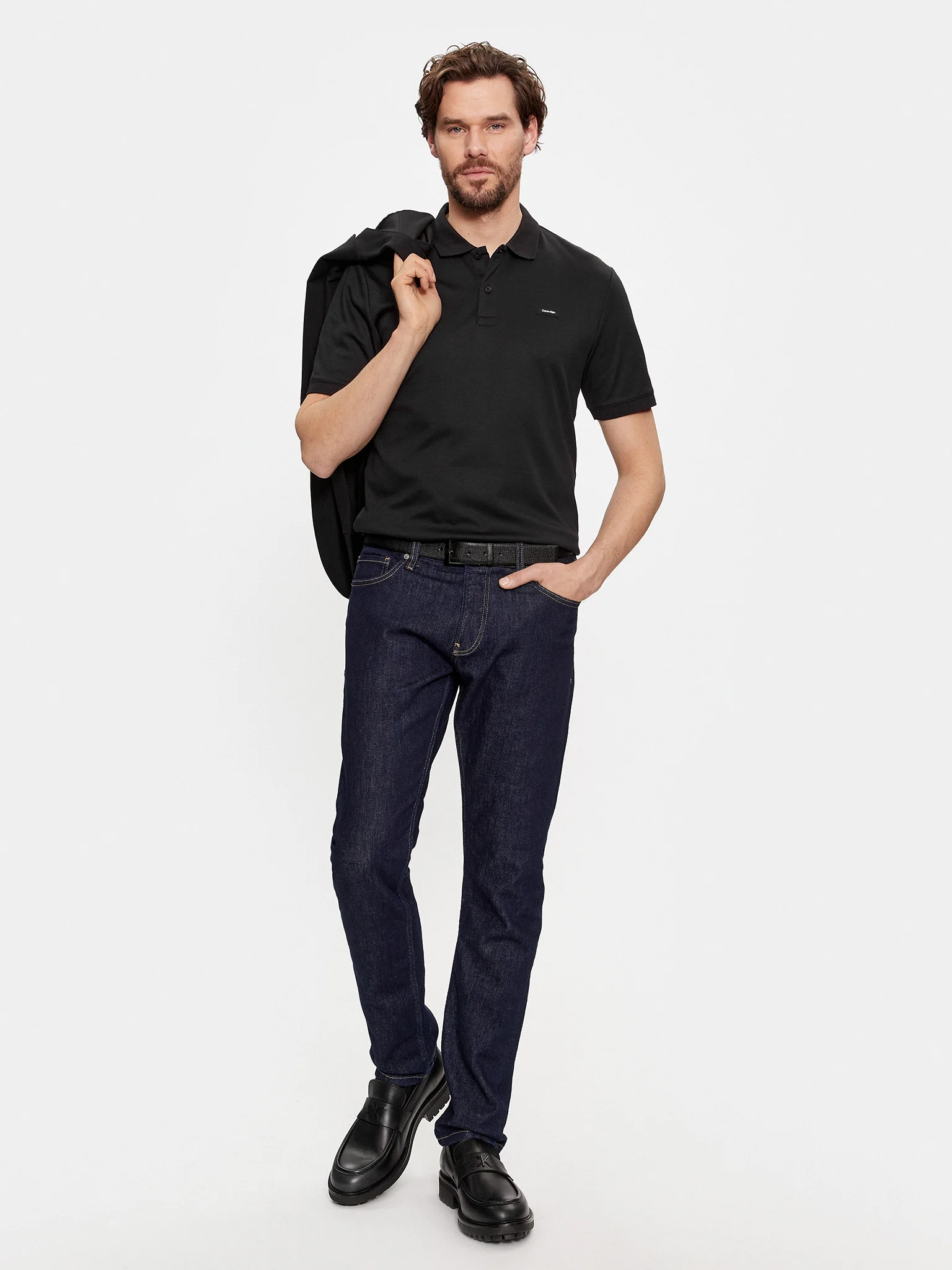 Tricou polo bărbați, Calvin Klein, Negru, Regular Fit [3]