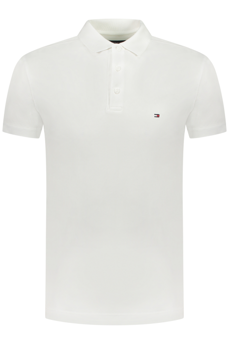 Tricou polo barbati, Tommy Hilfiger, Alb, Logo Brodat, Bumbac [1]
