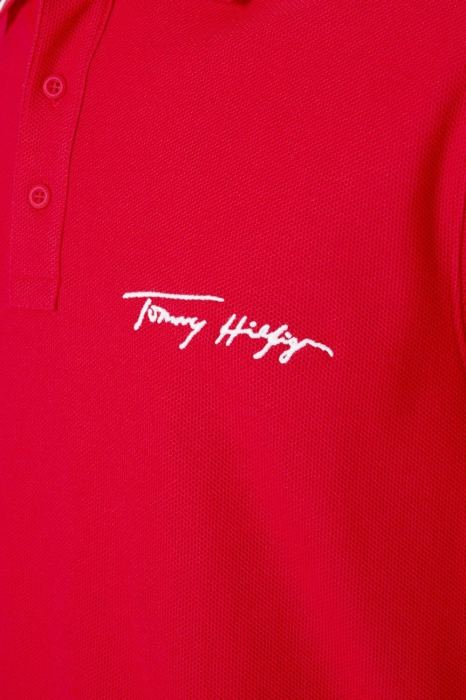 Tricou polo barbati, Tommy Hilfiger, Logo Brodat, Bumbac [7]