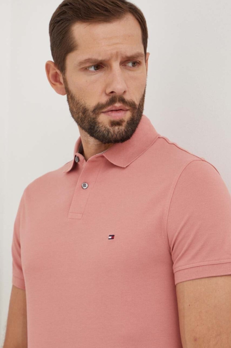 Tricou polo barbati, Tommy Hilfiger, Regular Fit, Roz Pal [4]