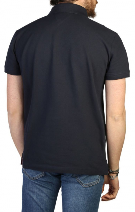 Tricou Polo Barbati, Tommy Hilfiger, Bumbac, Logo Brodat, Negru [2]