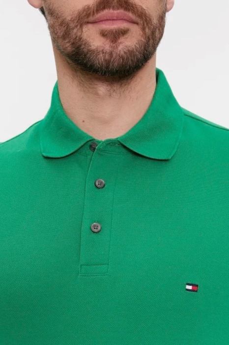 Tricou polo barbati, Tommy Hilfiger, Verde, Bumbac, Logo Brodat [4]