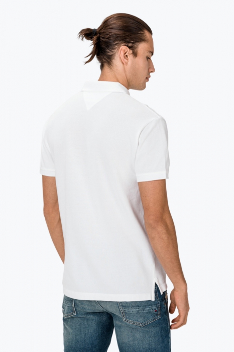 Tricou polo Barbati, Tommy Jeans, Alb, Bumbac organic [4]
