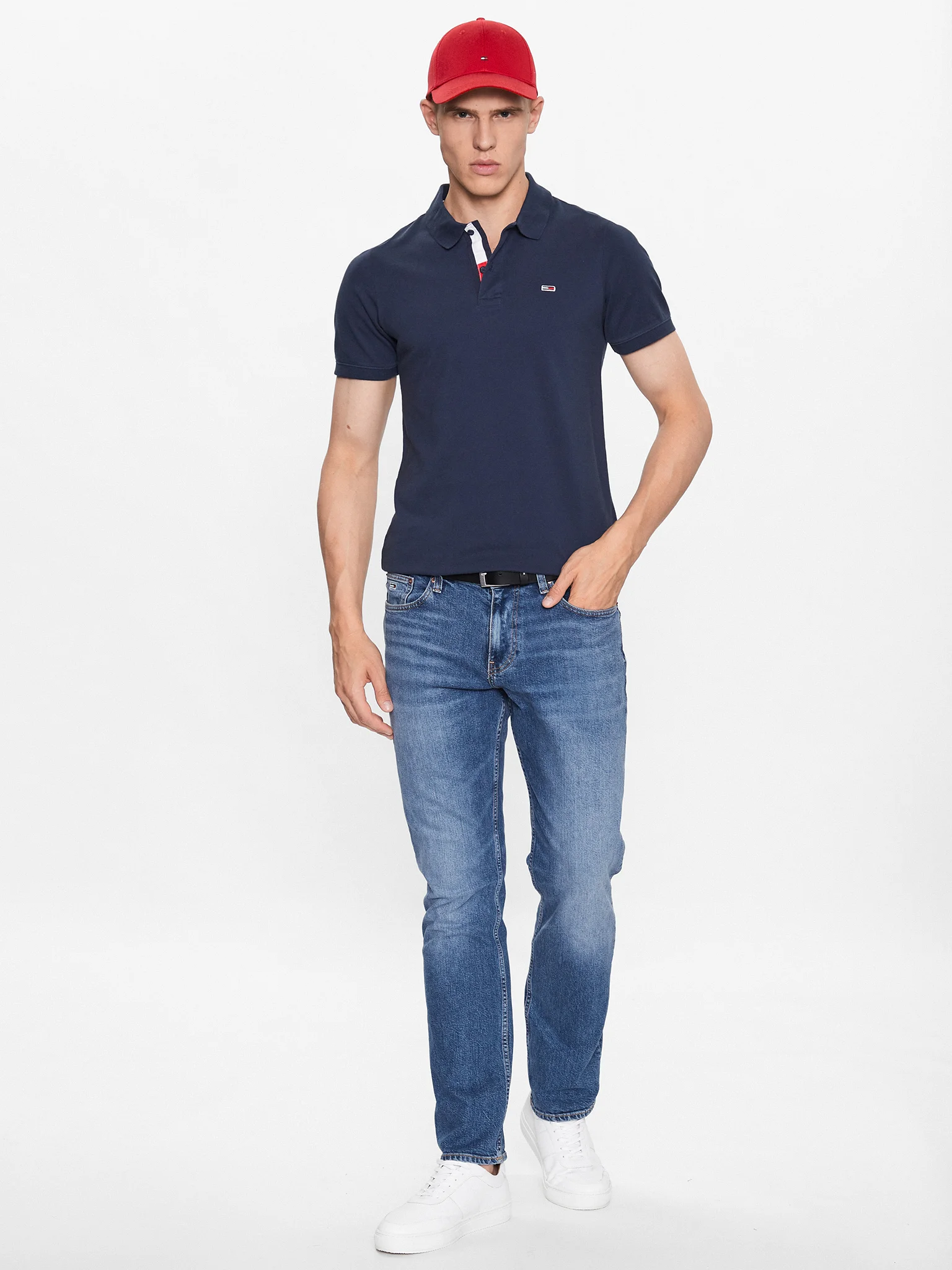 Tricou polo bărbați, Tommy Jeans, Bleumarin, Bumbac, Mini Logo [4]