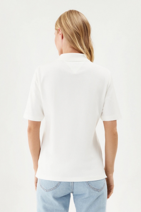 Tricou Polo Dama, Tommy Hilfiger, Alb, Bumbac [2]
