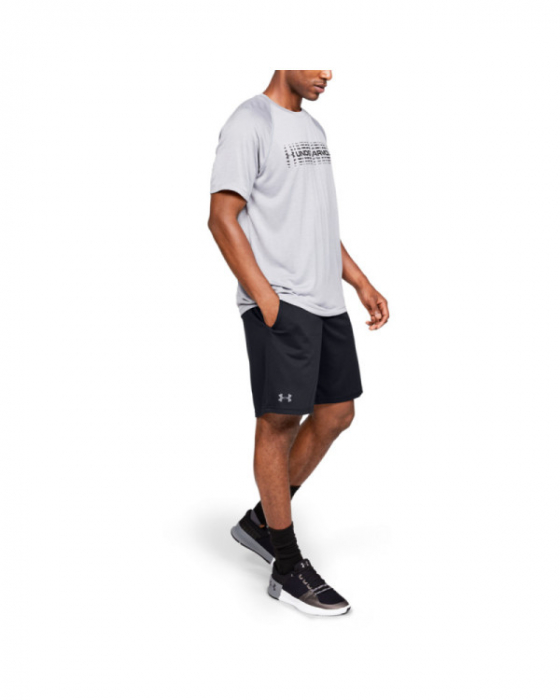 Under Armour, Pantaloni scurti, Cu buzunare laterale, Pentru fitness Tech, Negru [4]
