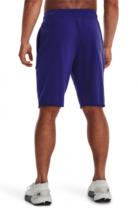 Under Armour, Pantaloni scurti din material terry, pentru fitness Rival, Indigo, M [2]