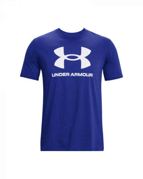 Under Armour, Tricou Bărbați, Cu imprimeu logo, Pentru Fitness, Albastru [5]
