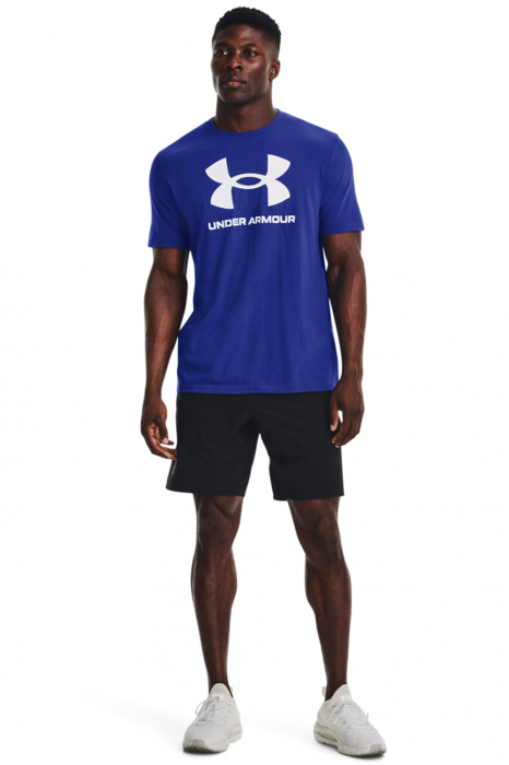 Under Armour, Tricou Bărbați, Cu imprimeu logo, Pentru Fitness, Albastru [3]