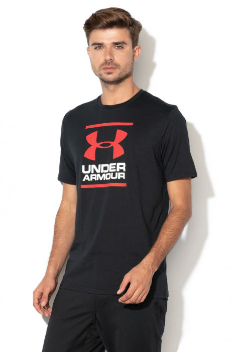 Under Armour, Tricou cu imprimeu logo pentru fitness, GL Foundation, Negru [1]
