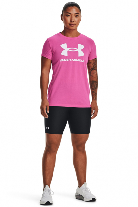 Under Armour, Tricou Dama, Cu imprimeu logo, Sportstyle Rival, Fucsia [3]