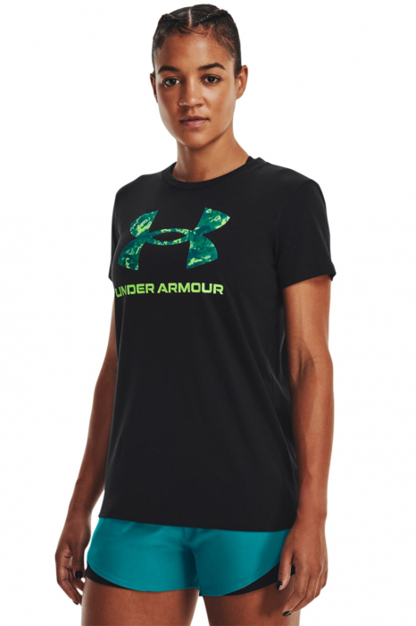 Under Armour, Tricou Dama, Cu imprimeu logo, Sportstyle Rival, Negru, XS [1]