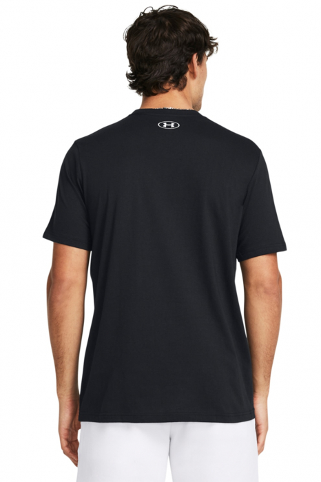 Under Armour, Tricou din amestec de bumbac, Cu imprimeu logo, Negru [2]