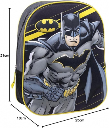 Ghiozdan 3D Copii, Batman, Negru, Cu licență, 31 x 25 x 10 cm [2]