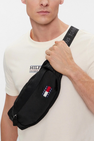 Borseta Unisex, Tommy Jeans, Negru, Logo, 30x14x8 cm [3]