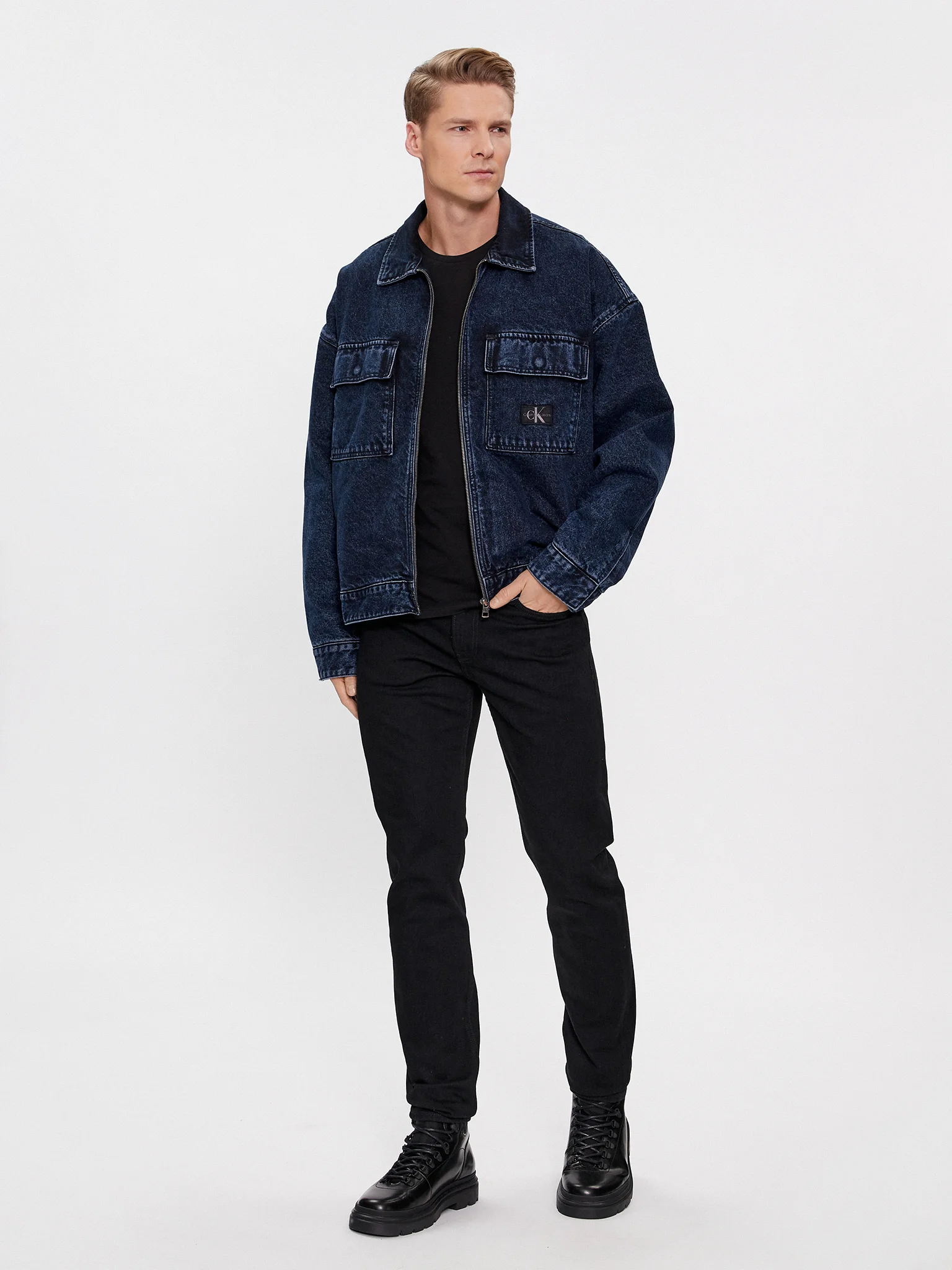 Blugi Bărbați, Calvin Klein Jeans, Negru [2]