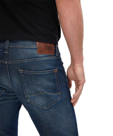 Blugi Bărbați, Mustang, Albastru Închis, Slim Fit [6]