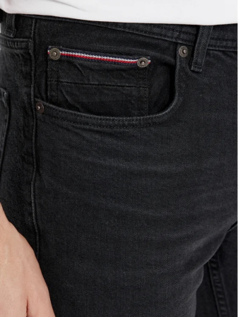 Blugi Barbati, Tommy Hilfiger, Negru, Regular Fit, Logo [4]