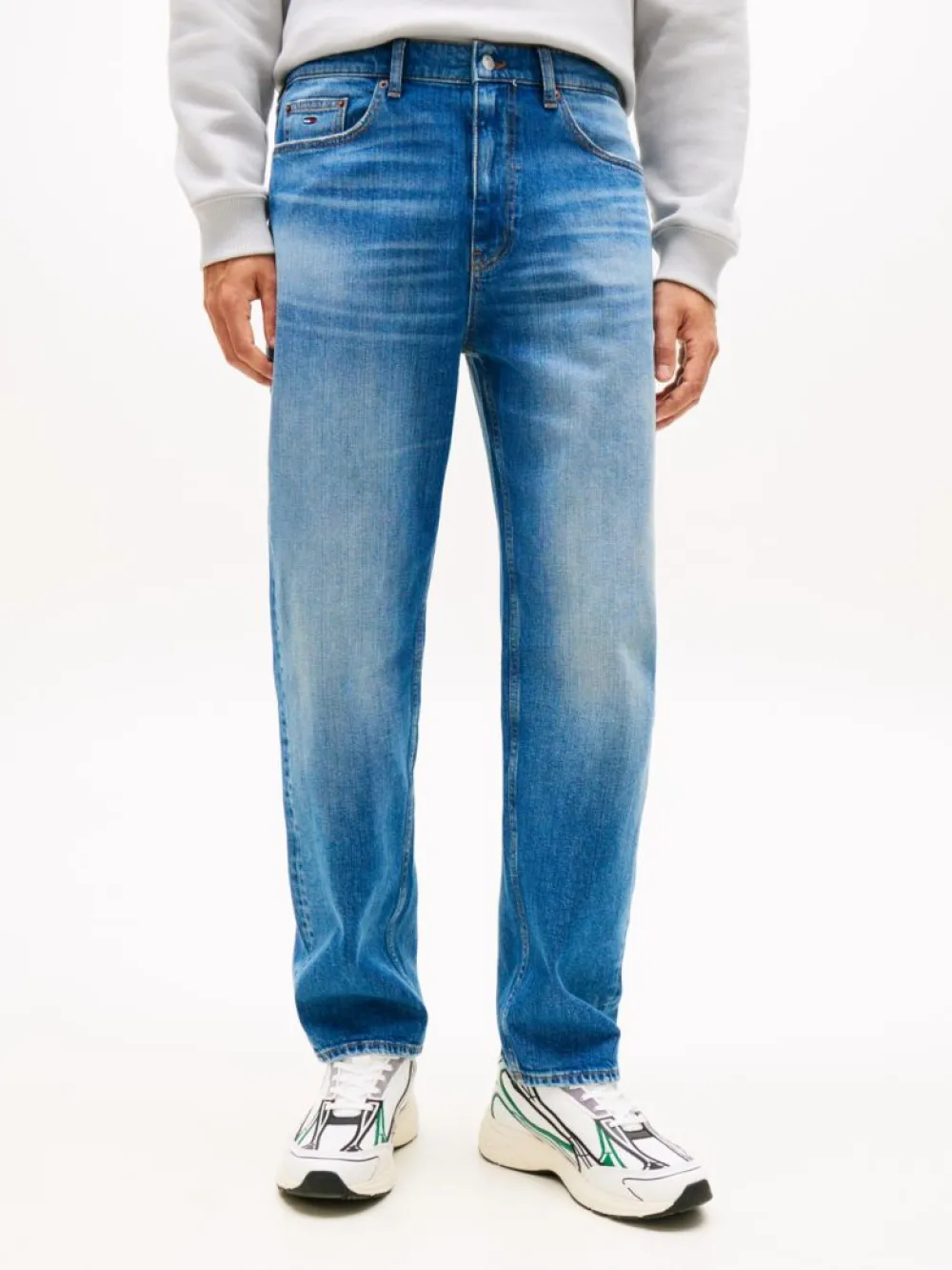 Blugi - Blugi Bărbați, Tommy Jeans, Albastru, Regular Fit