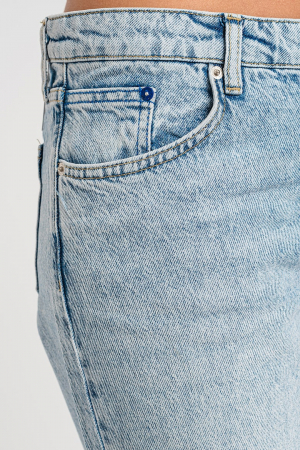 Blugi Dama, Karl Lagerfeld, Bumbac organic, Relaxed Fit, Albastru deschis [6]