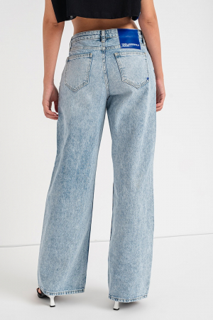 Blugi Dama, Karl Lagerfeld, Bumbac organic, Relaxed Fit, Albastru deschis [1]