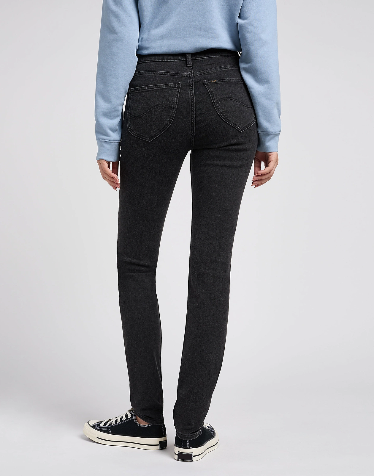 Blugi Dama, Lee, Talie înaltă, Skinny, Negru, Bumbac [1]