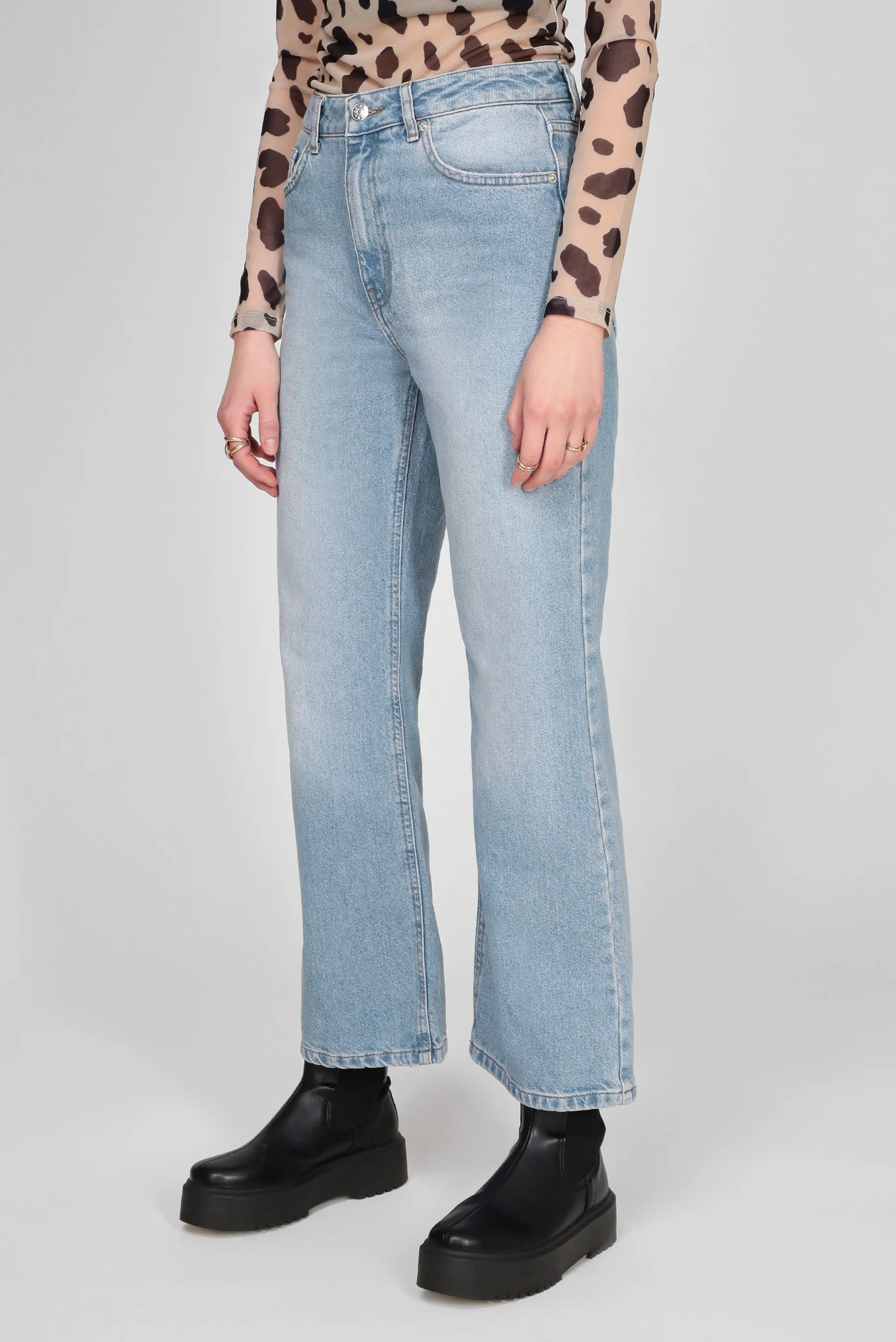 Blugi Dama, NA-KD, Albastru, Relaxed Fit [2]