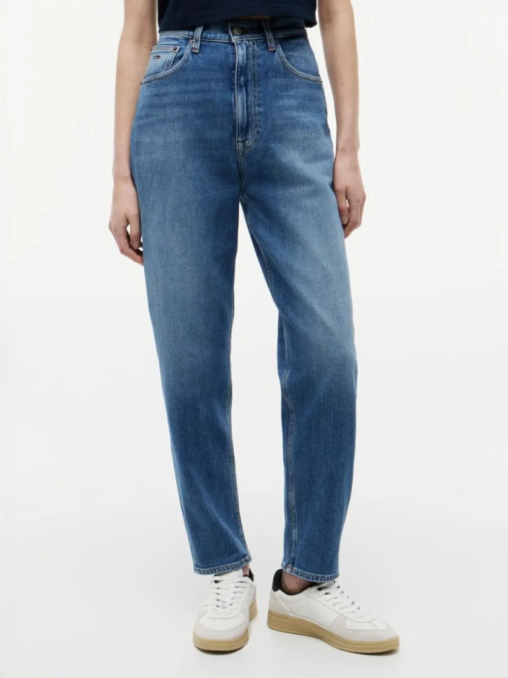 Blugi - Blugi Dama, Tommy Jeans, Albastru, Mom Fit