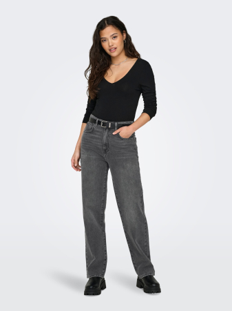 Blugi Dama, Only, Gri, Straight Fit [2]