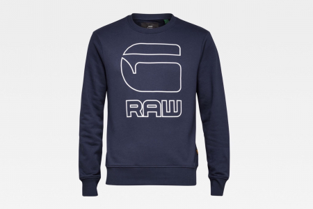 Bluze - Bluza Bărbați, G-Star Raw, Albastru închis, Bumbac, S