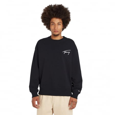 Bluze - Bluza Barbati, Tommy Hilfiger, Logo Brodat, Negru, M