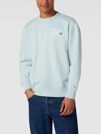 Bluze - Bluza Barbati, Tommy Jeans, Albastru Deschis, Bumbac, M